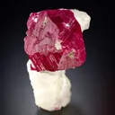 Corundum var. Ruby with Calcite - image 1
