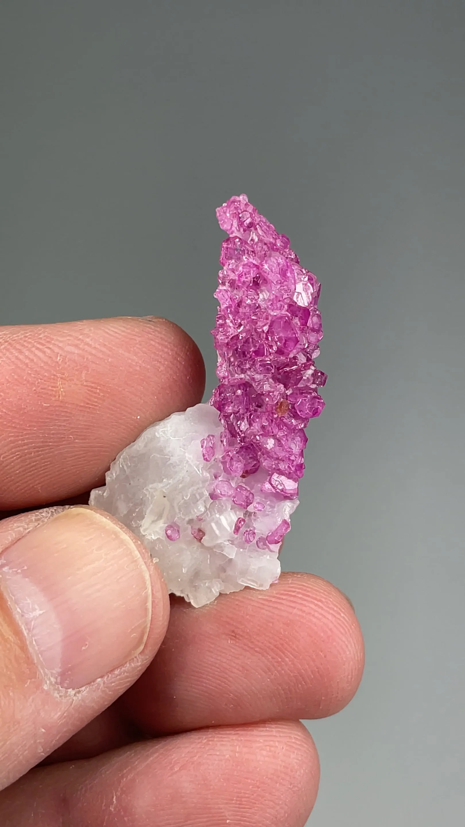 Corundum var. Ruby with Calcite - image 2