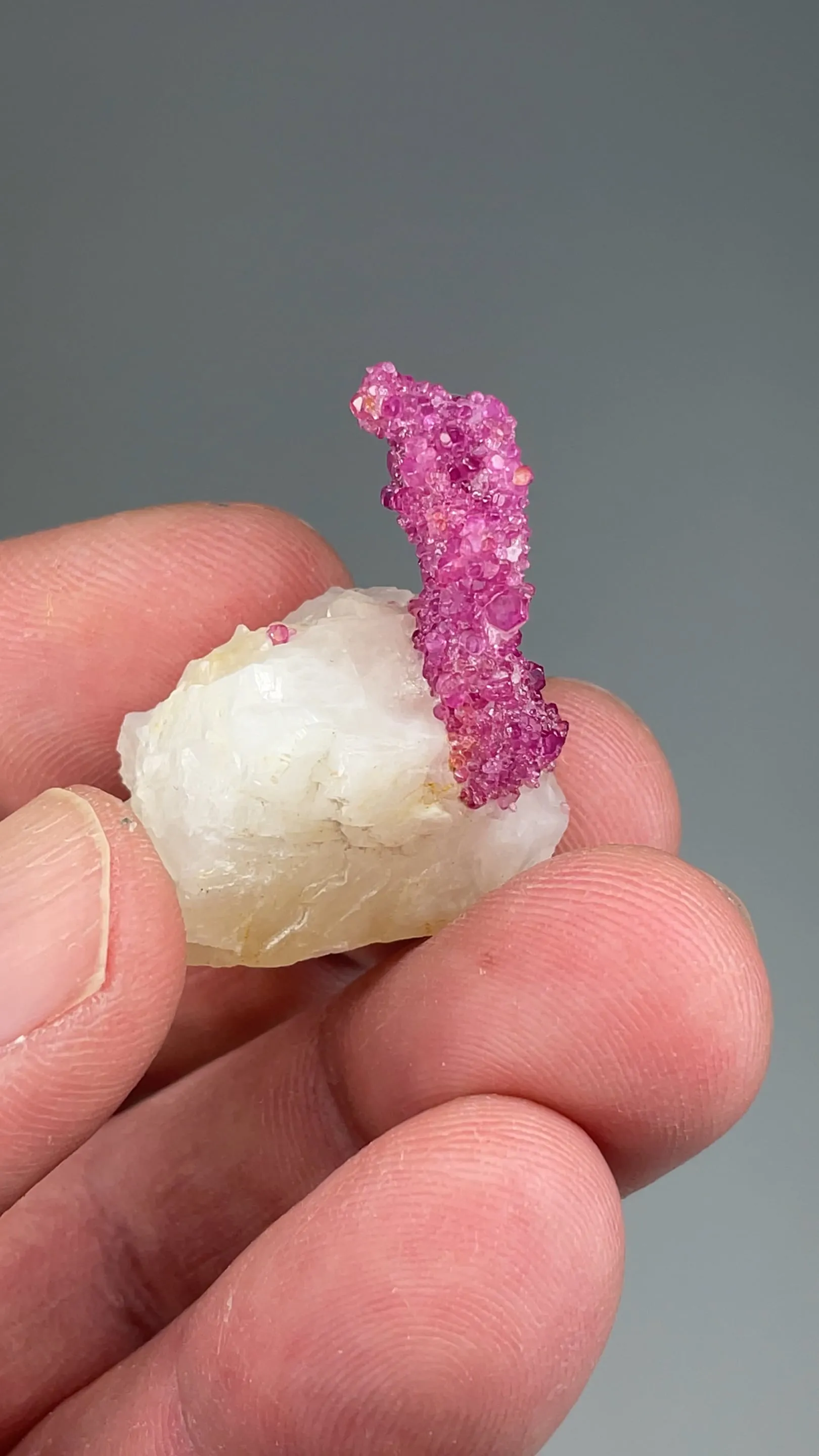 Corundum var. Ruby with Calcite - image 2