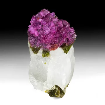 Corundum var. Ruby with Calcite, Pargasite