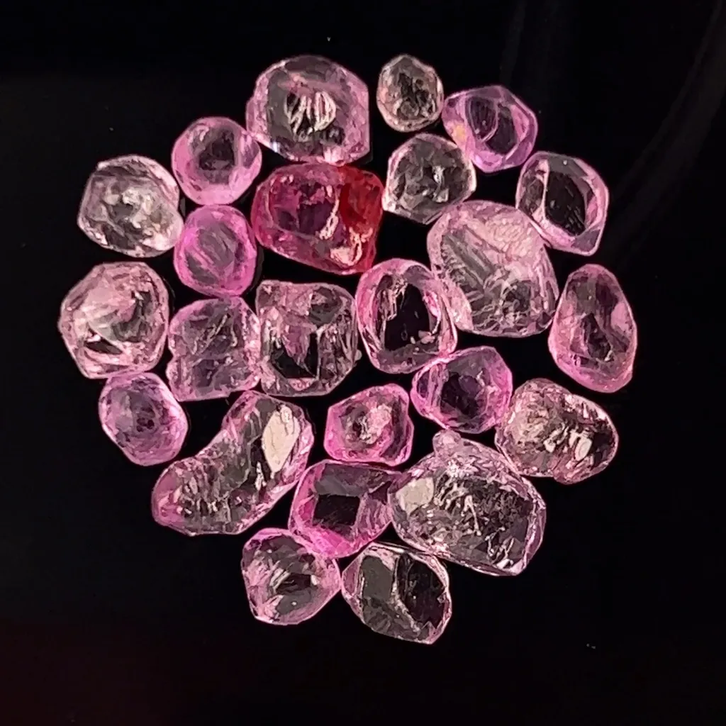 Corundum var. Sapphire (24 crystals!) image