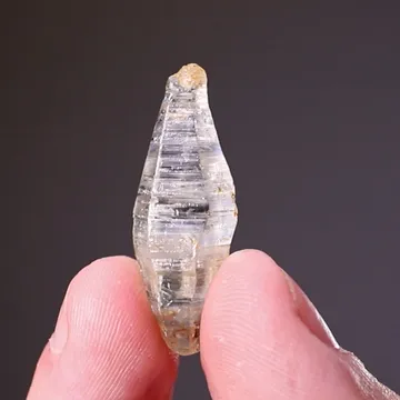 Corundum var. Sapphire Crystal + Cut Gem
