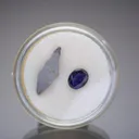 Corundum var. Sapphire Uncut crystal and cut gem - image 1
