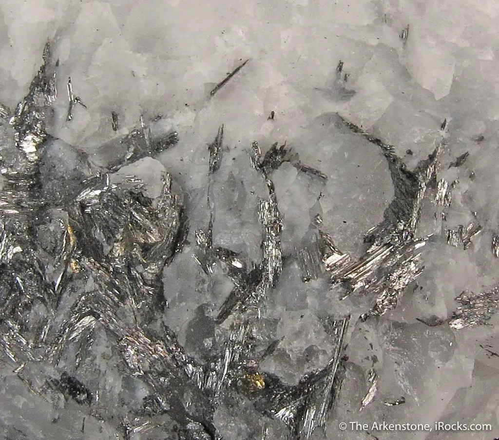 Cosalite with Gold, on Quartz - image 2