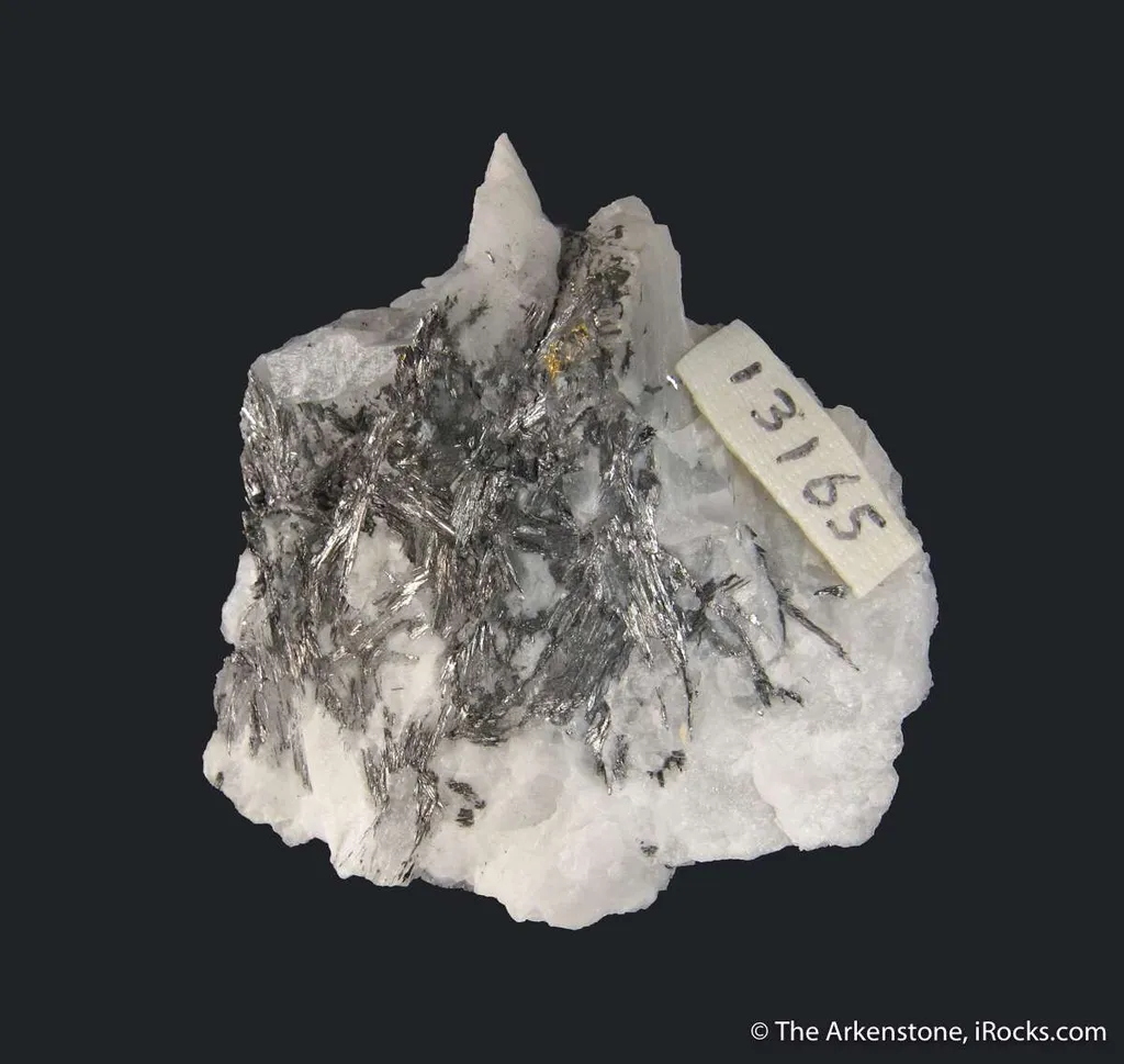 Cosalite with Gold, on Quartz - image 3