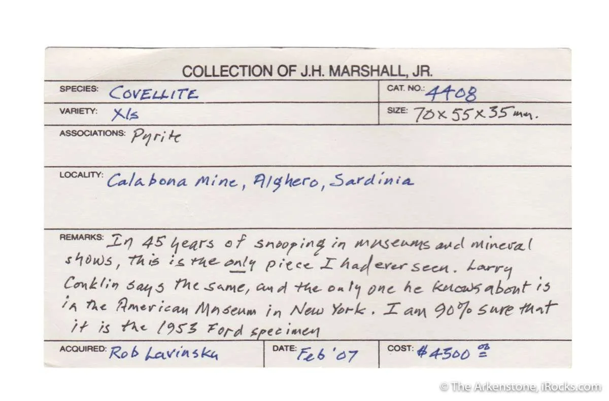 Covellite (circa 1800s) - image 7