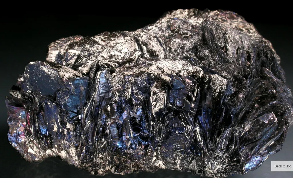 Covellite grouping with white unknown mineral dusting - image 2