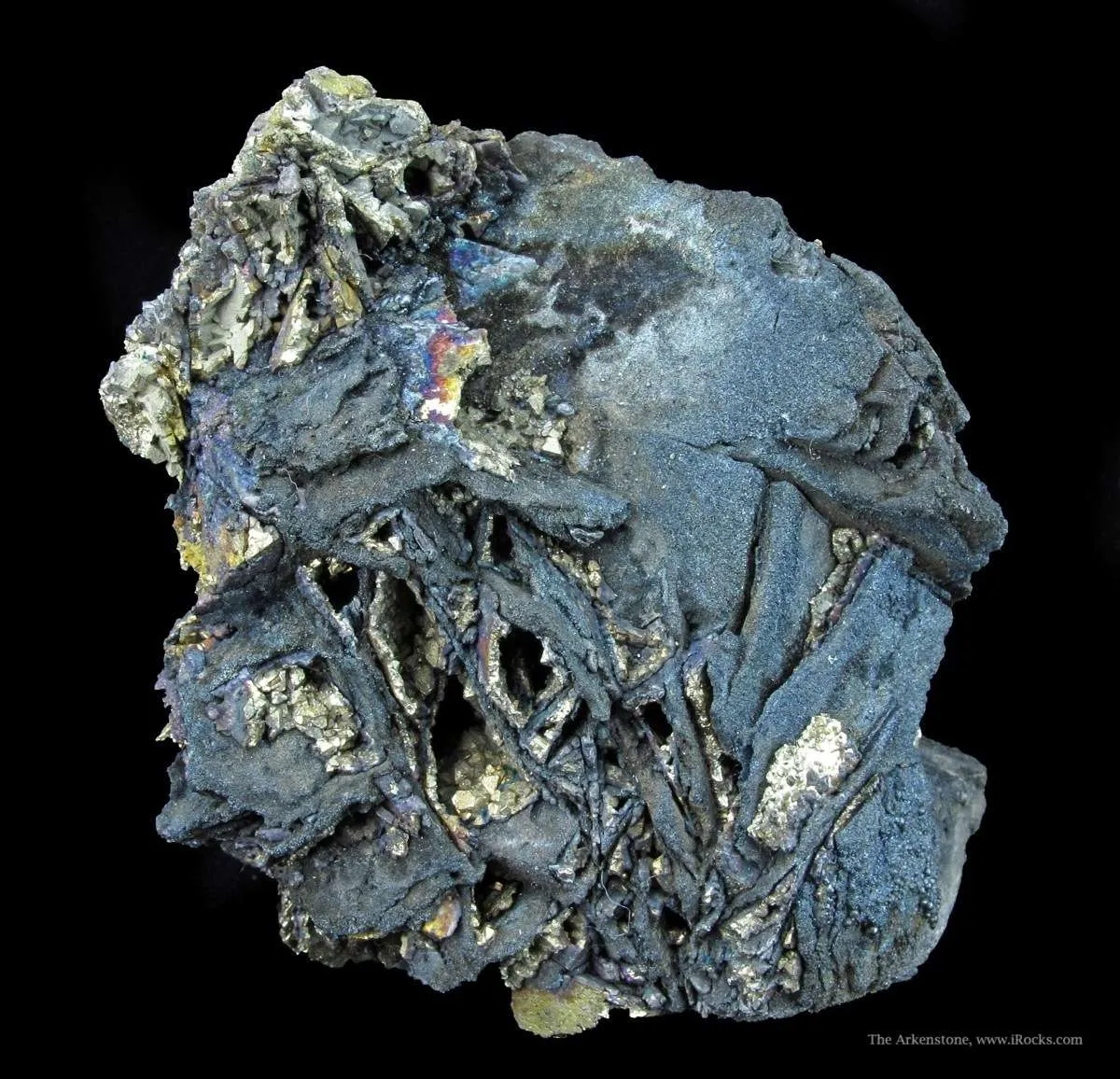 Covellite With Djurleite Ps. Pyrite and Chalcopyrite - image 4