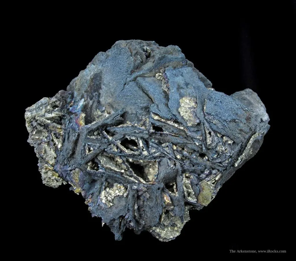 Covellite With Djurleite Ps. Pyrite and Chalcopyrite image