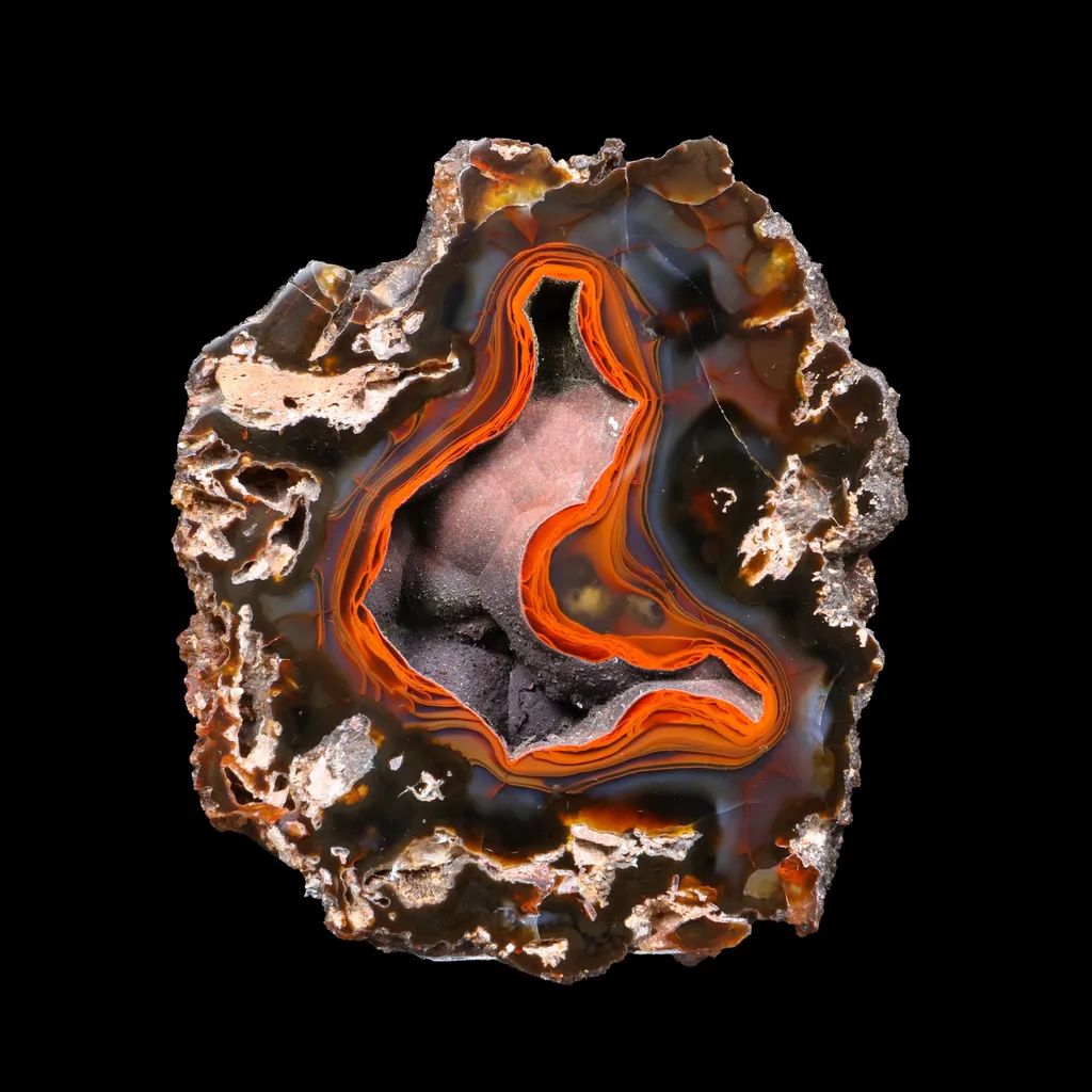 Crater Agate – Fluorescent Chalcedony Quartz Specimen from Chubut , Argentina (UV Reactive) - image 6