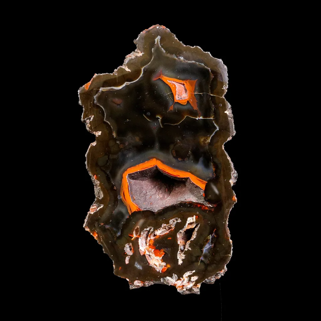 Crater Agate – Fluorescent Chalcedony Quartz Specimen from Chubut , Argentina (UV Reactive) image