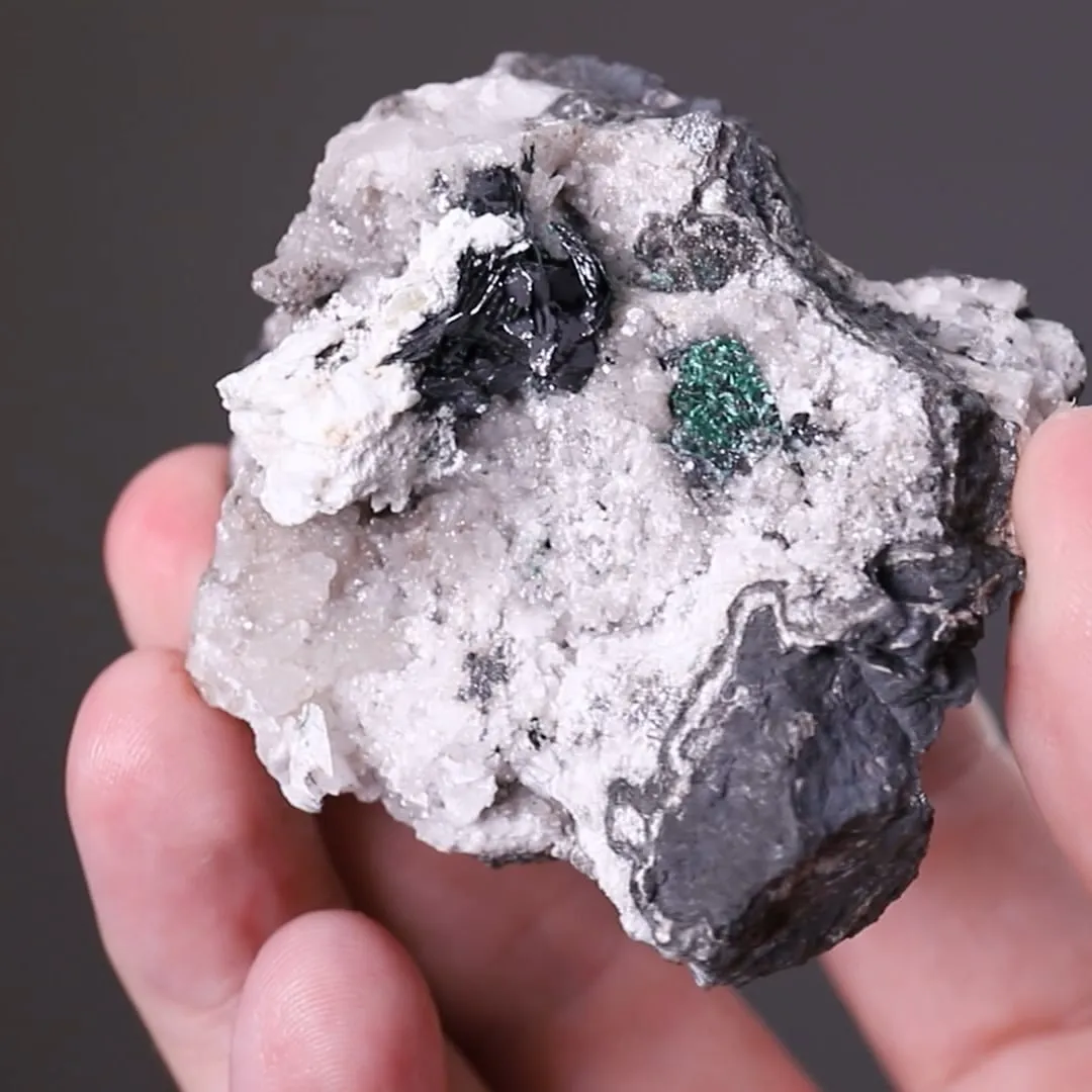 Crednerite with Hydrocerussite Malachite and Calcite - image 2