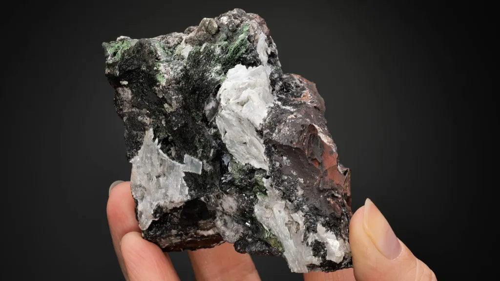 Crednerite with Pyrolusite Hydrocerussite and Malachite - image 2