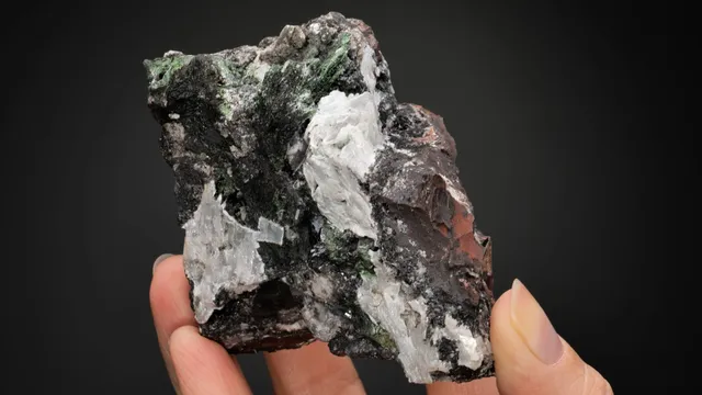 Crednerite with Pyrolusite Hydrocerussite and Malachite