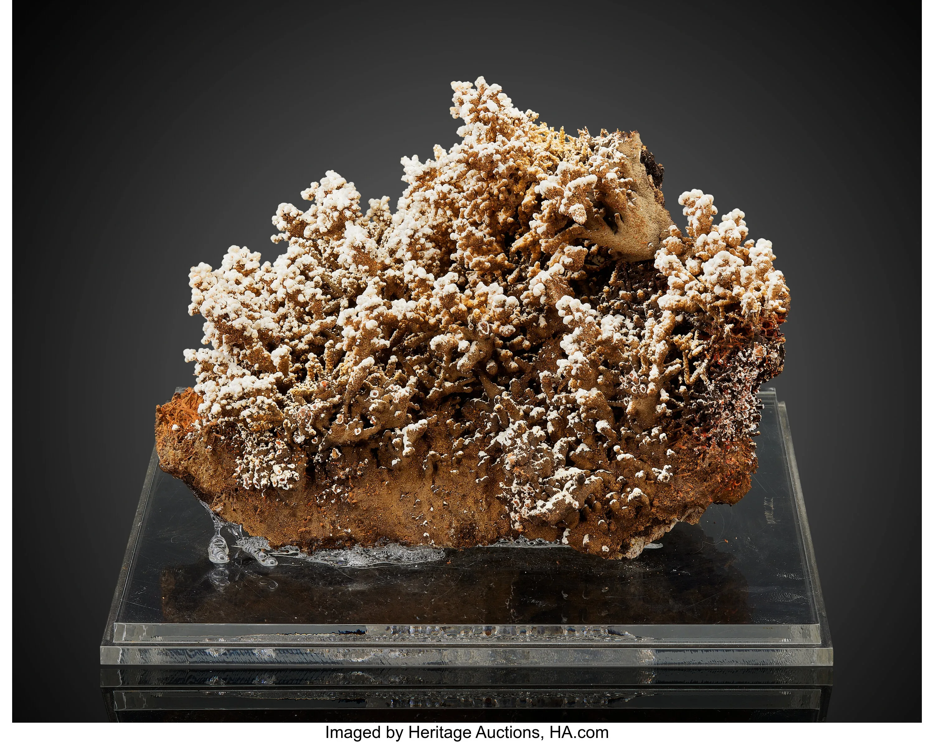 Crocoite coated with Dundasite - image 1