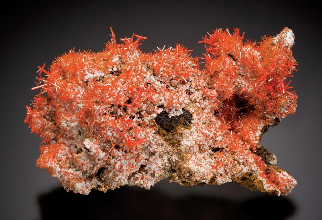 Crocoite, Dundasite, Gibbsite image