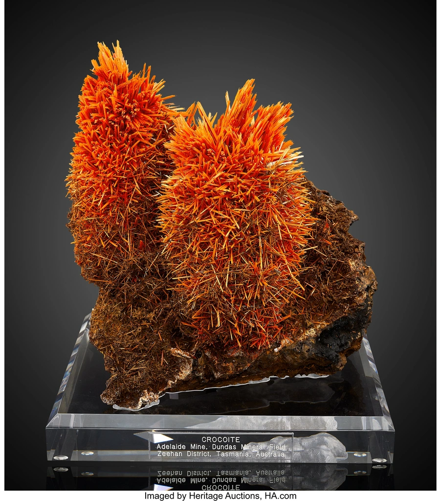 Crocoite from Adelaide Mine, Tasmania, Australia image