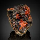 Crocoite on Goethite - image 1