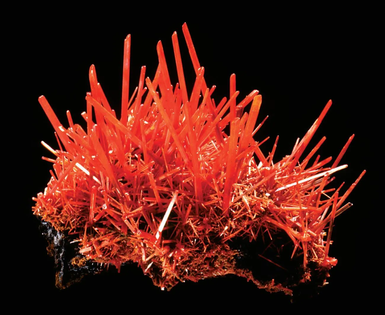 Crocoite on limonite - image 1