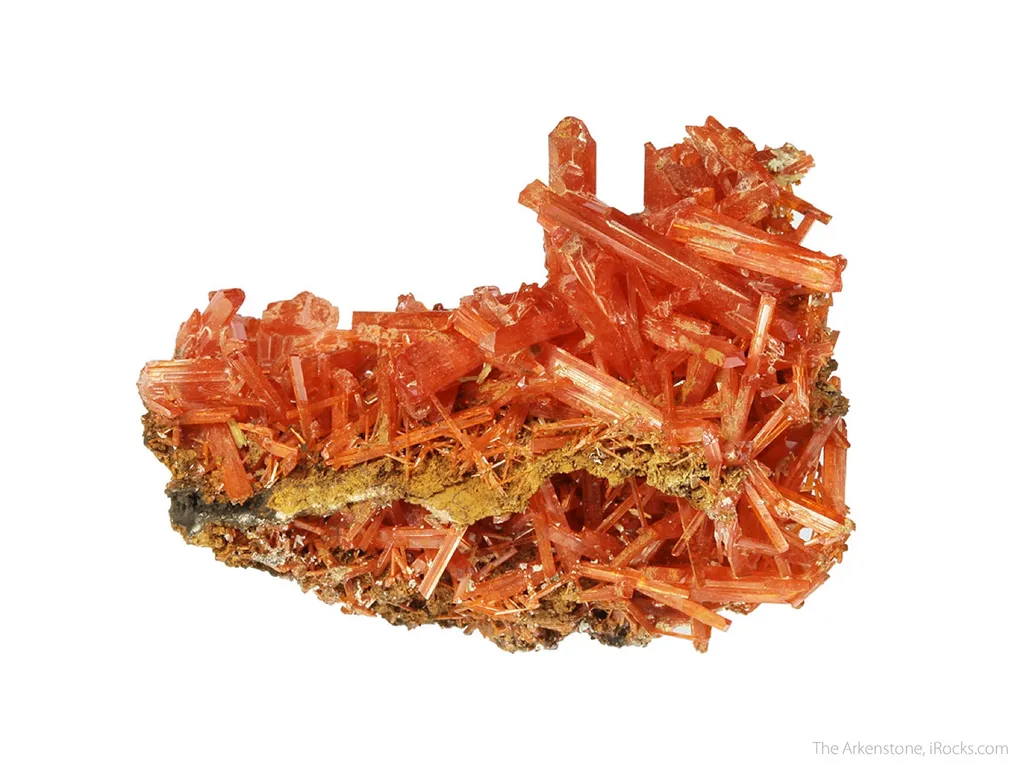 Crocoite (rough and cut set) - image 3