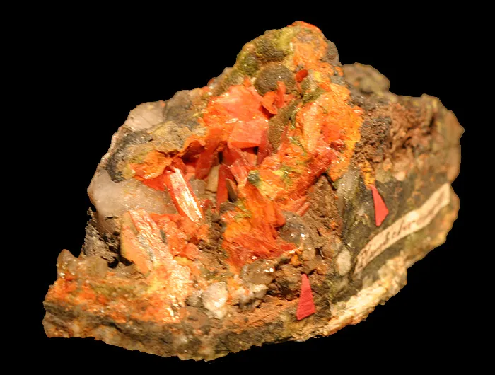 Crocoite, Vauquelinite, Embreyite image
