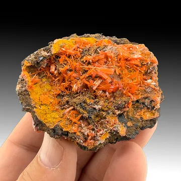 Crocoite with Philipsbornite