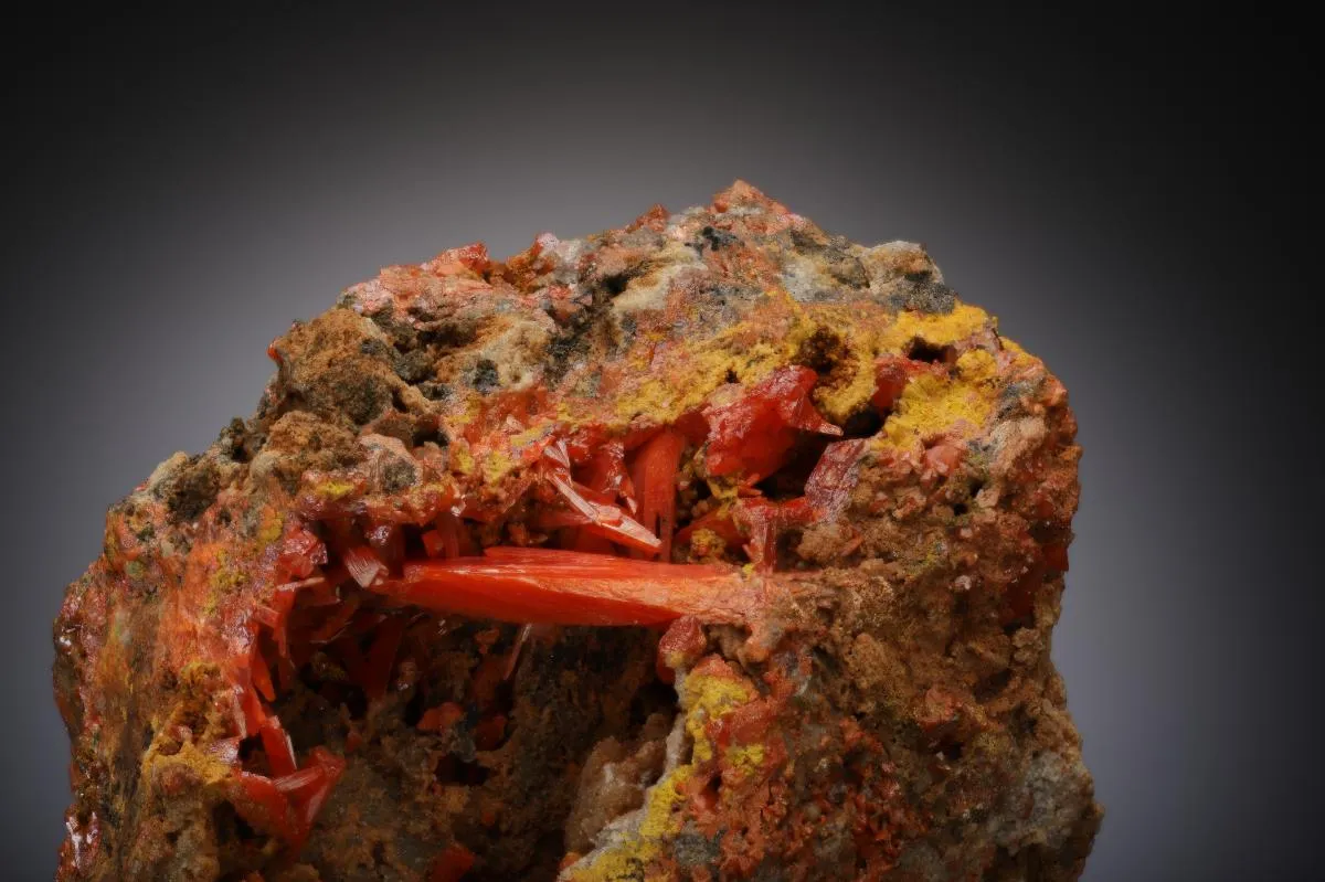 Crocoite with VAUQUELINITE - image 1