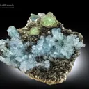 Crown of Chumar Bakhoor Aquamarine with Fluorite from Nagar Pakistan - image 1