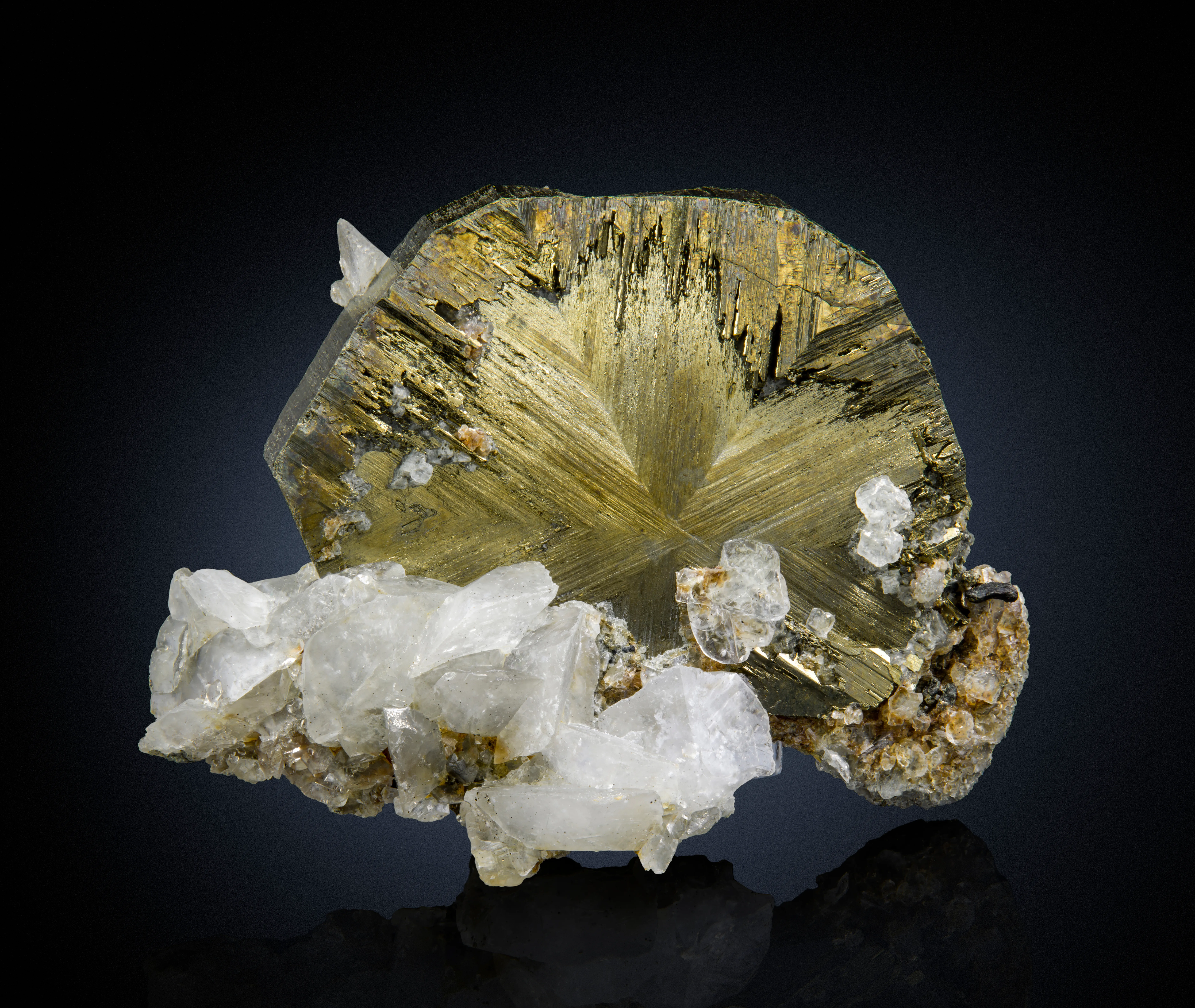 Cubanite on Calcite - image 1