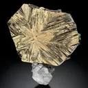 Cubanite sixling on Quartz - image 2