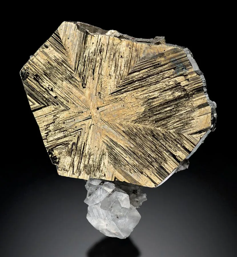 Cubanite sixling on Quartz - image 2