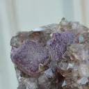 Cubic Purple Fluorite On Smoky Quartz - image 4