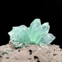 Cupcake Green Apophyllite on Basalt - image 2