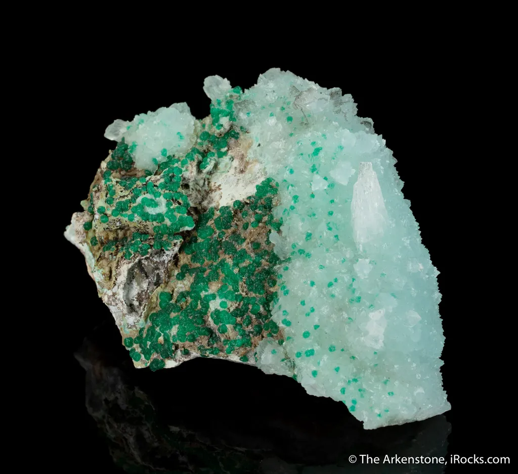 Cuprian Adamite on Calcite - image 5