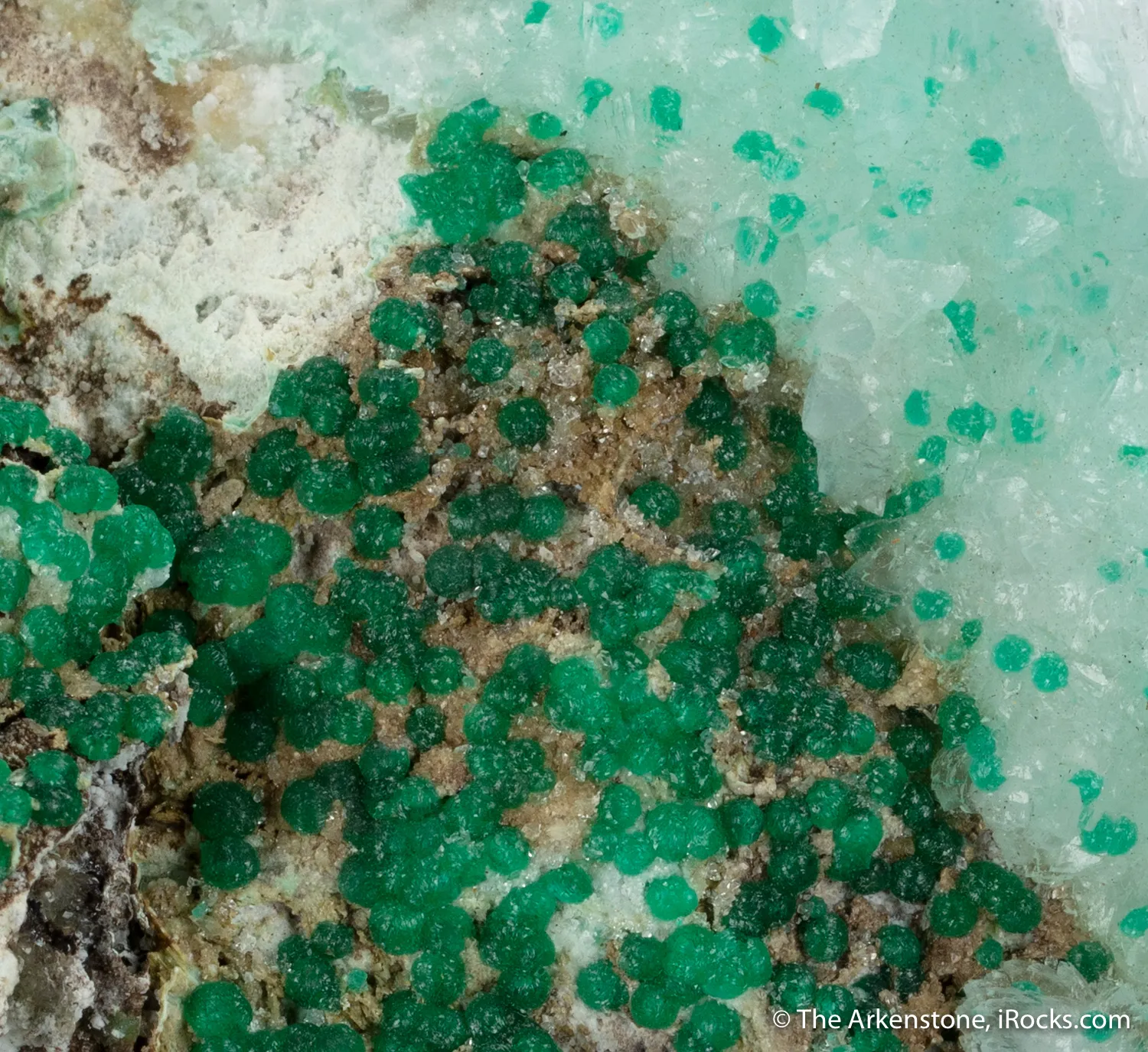 Cuprian Adamite on Calcite - image 4