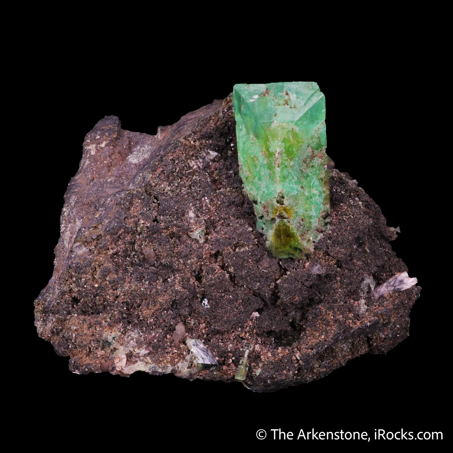 Cuprian Adamite on matrix - image 1