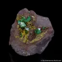 Cuprian Adamite on Tsumcorite - image 4