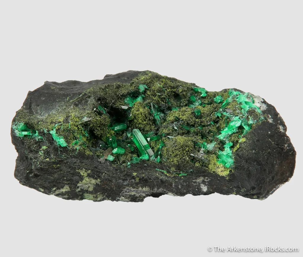Cuprian Adamite - unusual elongated gem xls - image 3