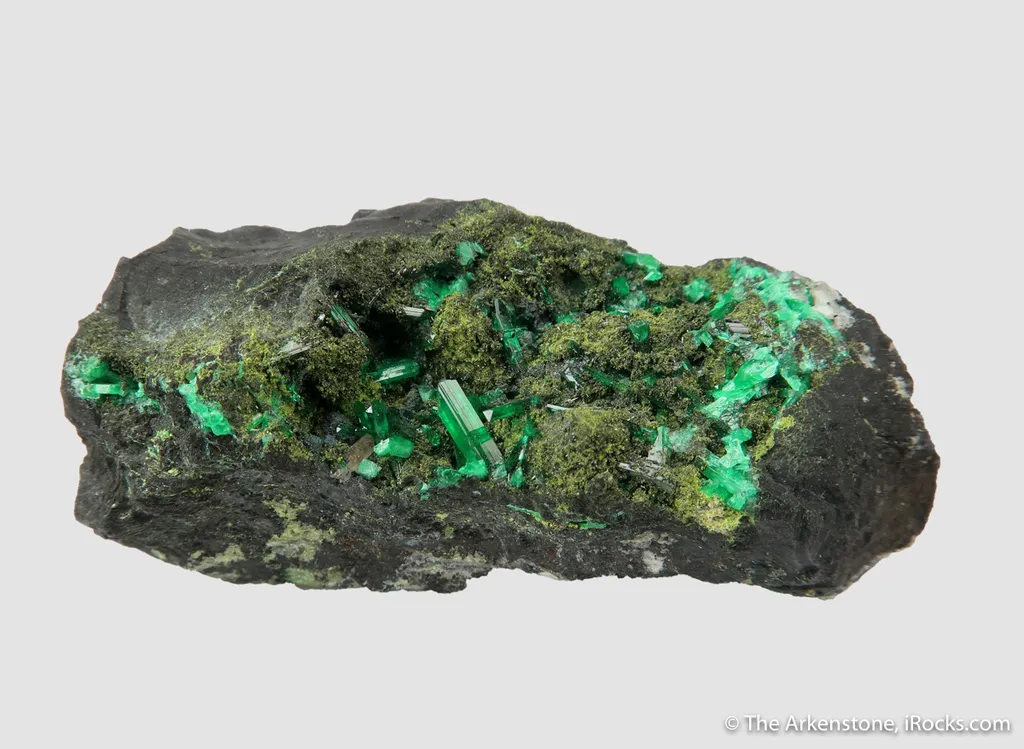 Cuprian Adamite - unusual elongated gem xls - image 6