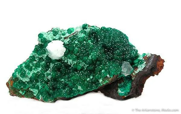Cuprian Adamite With Calcite image