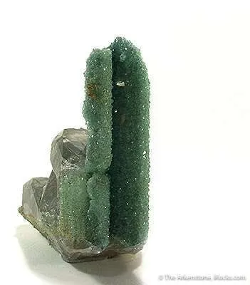 Cuprian Smithsonite on and With Cerussite image