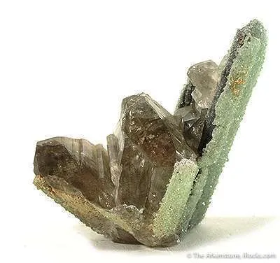 Cuprian Smithsonite on and With Cerussite - image 4