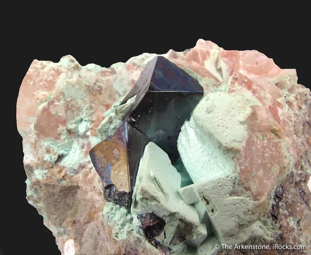 Cuprite and Chrysocolla on Calcite - image 3