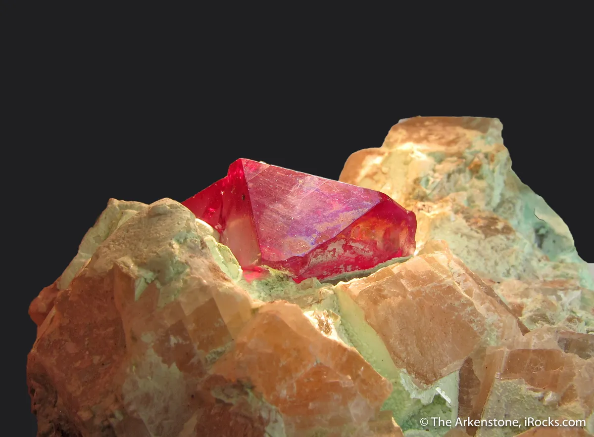 Cuprite and Chrysocolla on Calcite - image 4