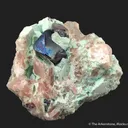 Cuprite and Chrysocolla on Calcite - image 2