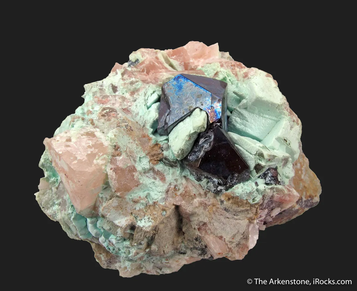 Cuprite and Chrysocolla on Calcite - image 6