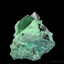 Cuprite and Malachite on Plancheite - image 4