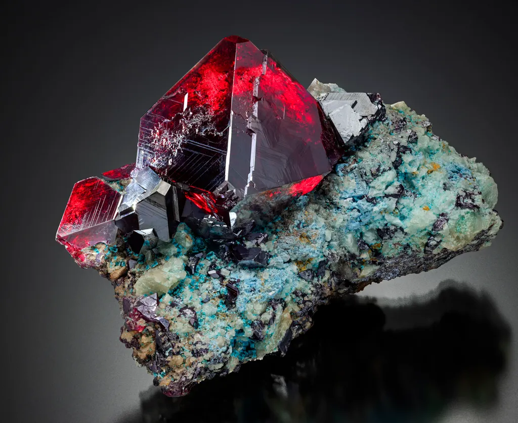 Cuprite from DR Congo, Lualaba, Mutshatsha, Sicomines copper-cobalt project, Mashamba West Mine image