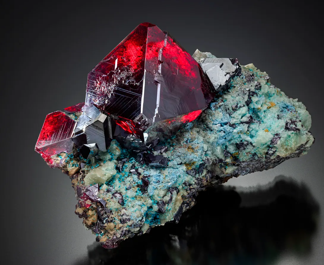 Cuprite from DR Congo, Lualaba, Mutshatsha, Sicomines copper-cobalt project, Mashamba West Mine - image 1