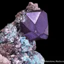 Cuprite on Calcite with Rosasite - image 5